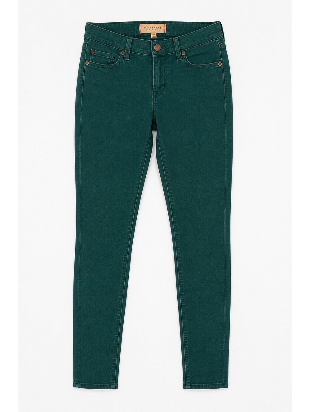 Sanctuary Denim Green Skinny Jeans Women's Size 28 Stretch Mid Rise Colored